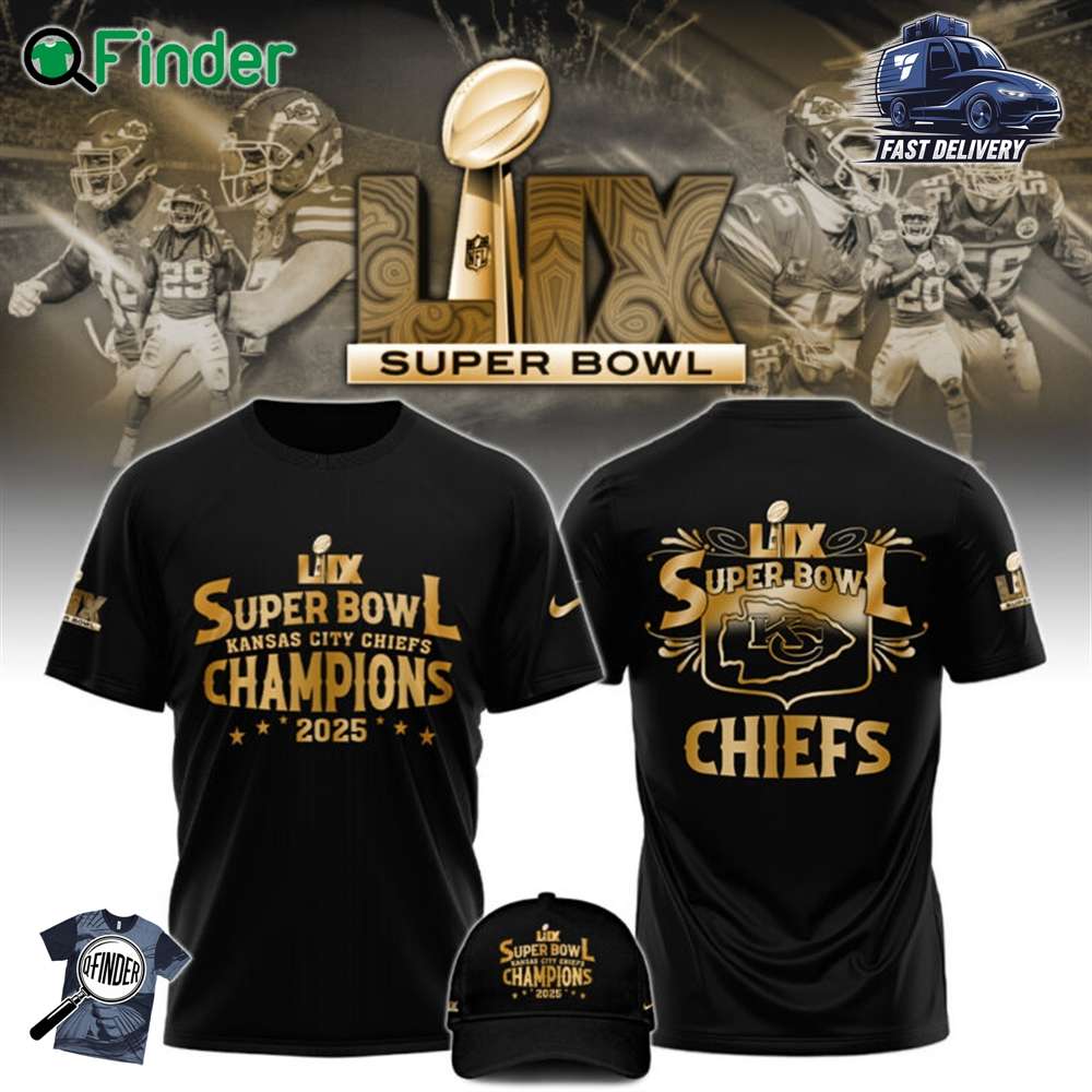 Kansas City Chiefs Champions Super Bowl 2025 Tshirt Limited Editions V1 Black Kansas City Chiefs Champions Super Bowl 2025 Tshirt Limited Editions V1- Black
