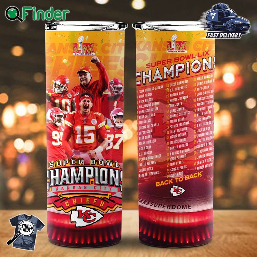 Kansas City Chiefs Super Bowl Lix Champions Tumbler Kansas City Chiefs Super Bowl Lix Champions Tumbler