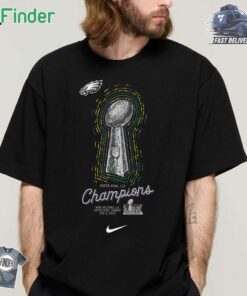 Philadelphia Eagles Nike Toddler Super Bowl Lix Champions Lombardi Trophy T-shirt