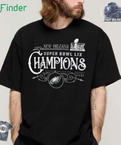 Philadelphia Eagles Super Bowl Lix Champions Personalized Name And Number T-shirt
