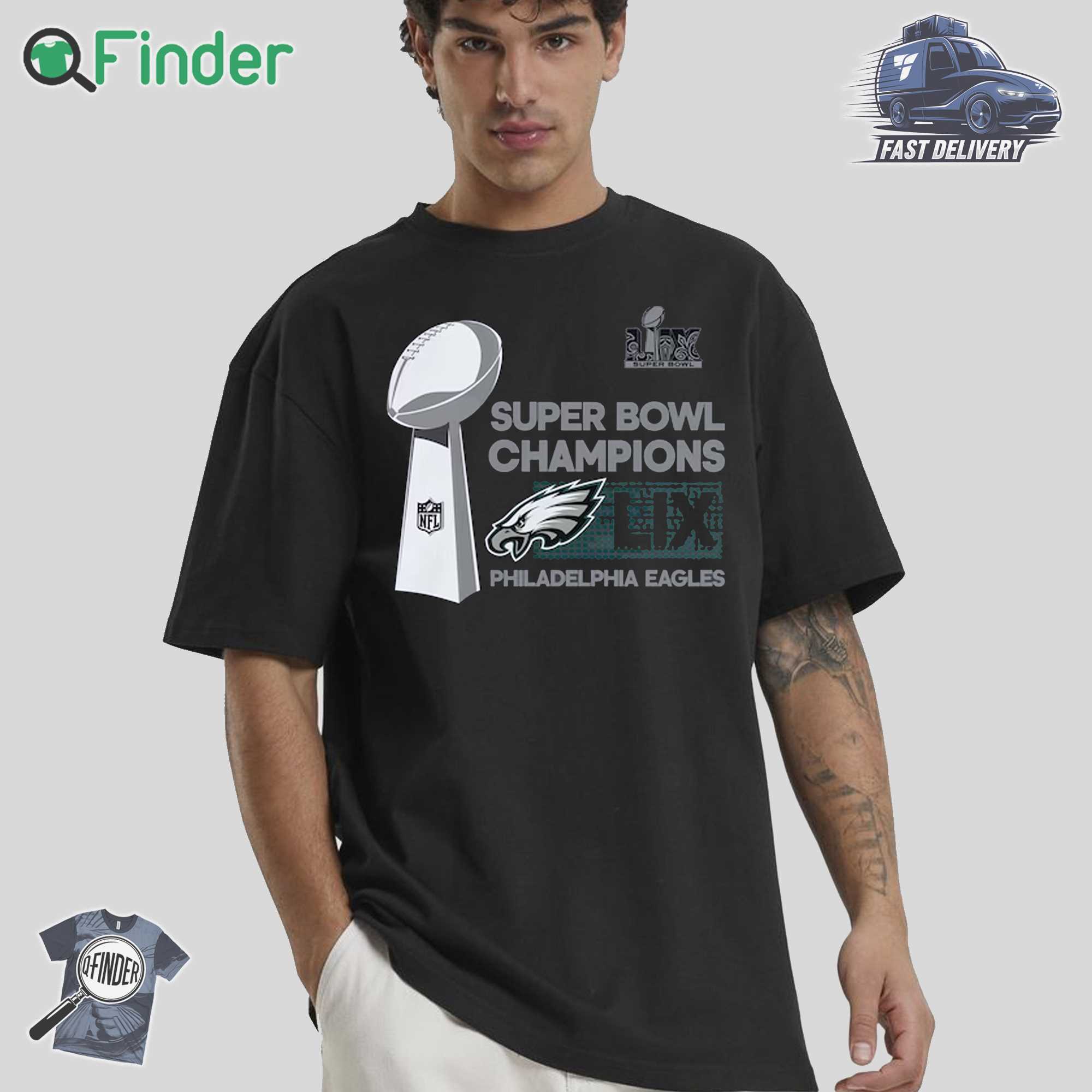 Official Philadelphia Eagles Super Bowl Lix Champions Locker Room Trophy Collection T shirt Official Philadelphia Eagles Super Bowl Lix Champions Locker Room Trophy Collection T-shirt