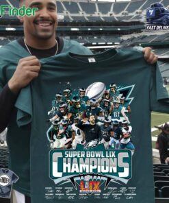 Philadelphia Eagles Super Bowl Lix Champions Signature T-shirt