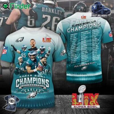 Super Bowl Lix Champions Philadelphia Eagles Hoodie Tee Polo Sweatshirt