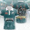 Philadelphia Eagles Fly Eagles Fly Super Bowl Lix Champions Hoodie Tee Polo Sweatshirt