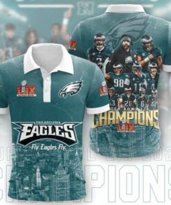 Philadelphia Eagles Fly Eagles Fly Super Bowl Lix Champions Hoodie Tee Polo Sweatshirt