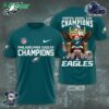 Philadelphia Eagles Champions 3d T-shirt Hoodie Super Bowl Lix Champions Eagles