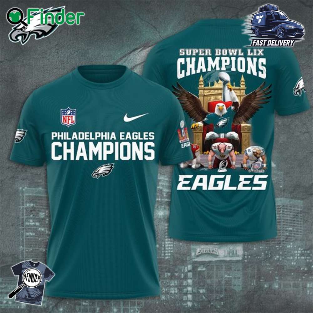 Philadelphia Eagles Champions 3d T shirt Hoodie Super Bowl Lix Champions Eagles Philadelphia Eagles Champions 3d T-shirt Hoodie Super Bowl Lix Champions Eagles