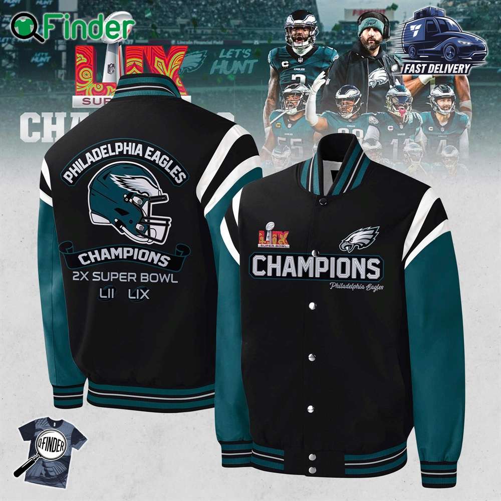 Philadelphia Eagles Super Bowl Lix Champions 2025 New Bomber Jacket For Fans Philadelphia Eagles Super Bowl Lix Champions 2025 New Bomber Jacket For Fans