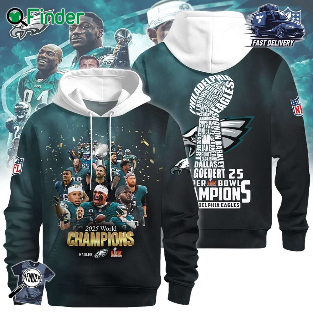 New Philadelphia Football Team Super Bowl Lix Champions Hoodie Sweatshirt Polo For Fan New Philadelphia Football Team Super Bowl Lix Champions Hoodie Sweatshirt Polo For Fan