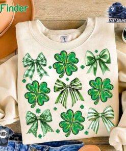 Coquette Patrick's Day Bow Patrick Day Shamrock Lucky Bow T-shirt