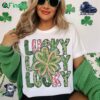 Retro Lucky Retro St Patrick's Day Coquette St Patty's Day T-shirt Sweatshirt Hoodie