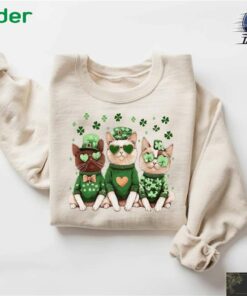 St Patrick's Day Sweatshirt St Patrick's Cats T-shirt Funny St Patrick's Shirt
