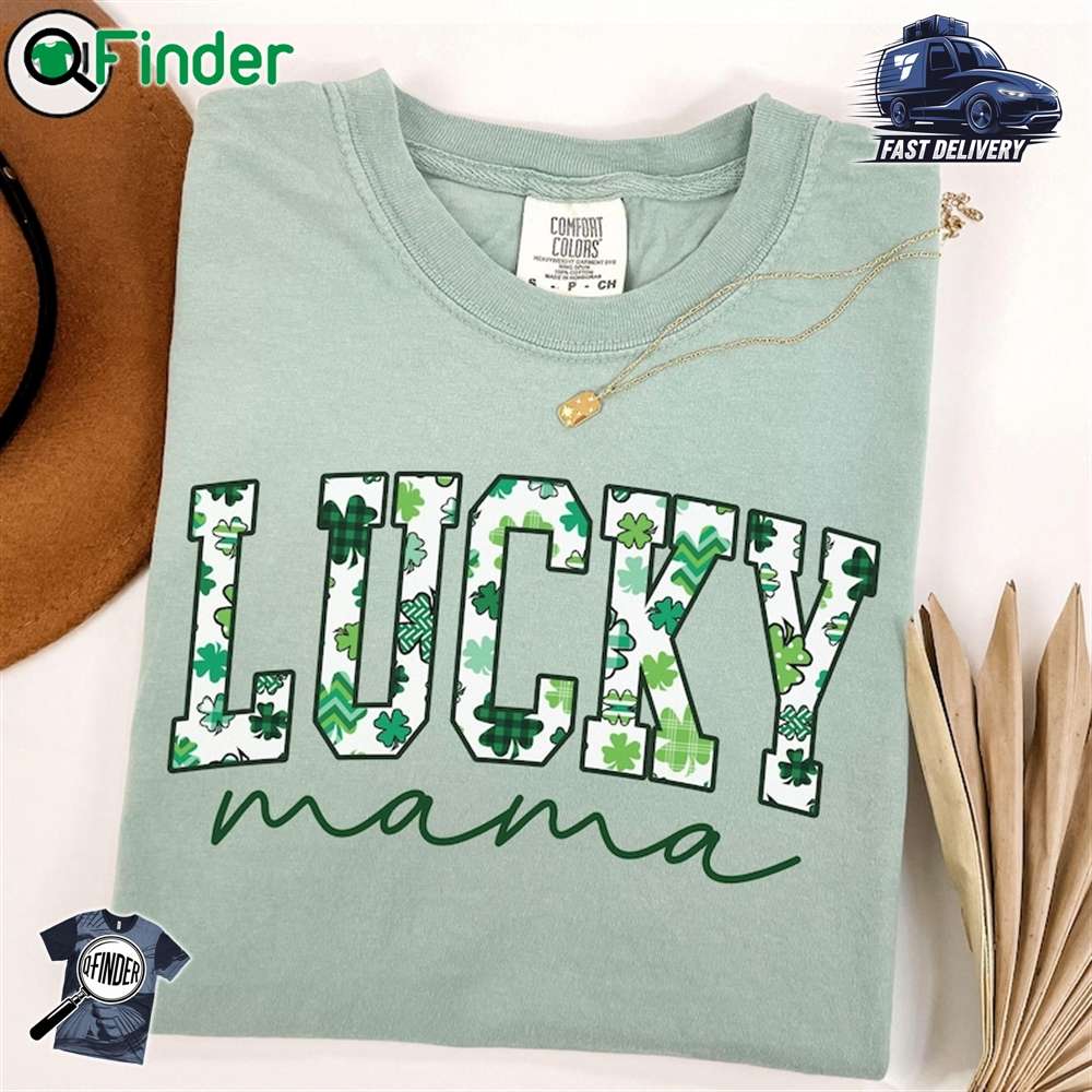 St Patrick's Day Lucky Mama Shirt Comfort Colors Mom T shirt St Patrick's Day Lucky Mama Shirt Comfort Colors Mom T-shirt