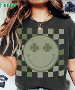 St Patrick's Day Shirt Boho Checkered St Paddy's Day Clover Shirt