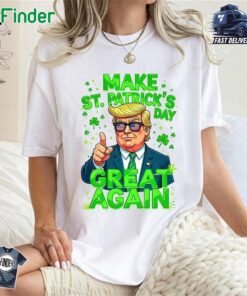Donald Trump Make St Patrick's Day Great Again Men's Short Sleeve Or Long Sleeve T-shirt Patrick's Day Sublimation