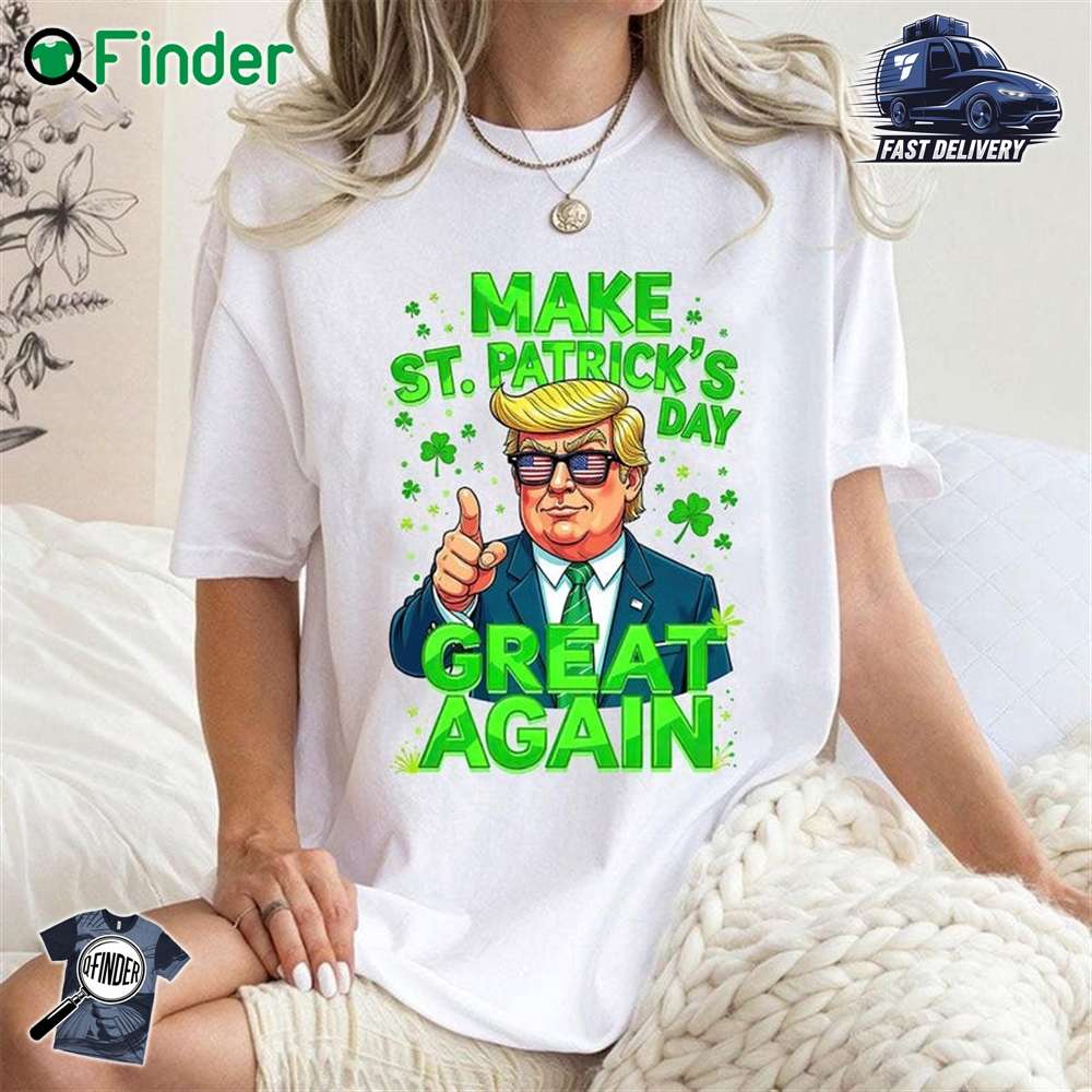 Donald Trump Make St Patrick's Day Great Again Men's Short Sleeve Or Long Sleeve T shirt Patrick's Day Sublimation Donald Trump Make St Patrick's Day Great Again Men's Short Sleeve Or Long Sleeve T-shirt Patrick's Day Sublimation