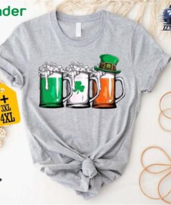 Irish Beer St Patrick's Day Shirt Paddy's Day Drinking Team Tee Shamrock And Ireland Flag Shirt