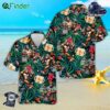 Tropical Hibiscus Bigfoot And Beer Hawaiian Shirt For Men Women Sasquatch Drinking Beer Button Up Shirt