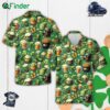 Patrick's Hat Shamrock Button Up Shirt St Patrick's Day Hawaiian Shirt