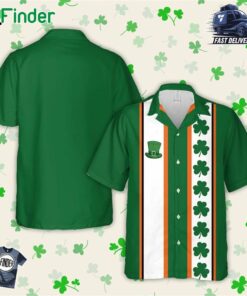 Patrick's Day Green Hat Shamrock Button Down Shirt Retro St Pattys Day Shirt Irish Shirt For Men Women