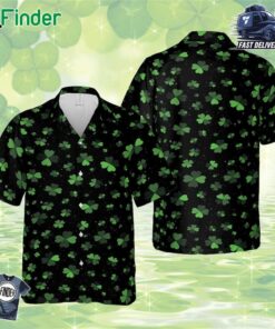 Shamrocks St Patrick's Day Hawaiian Shirt Four Leaf Clover St Patty's Day Button Up Shirt