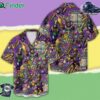 Mardi Gras Mask Bigfoot Hawaiian Shirt Funny Bigfoot Sasquatch Mardi Gras Festival Costume Button Up Shirt