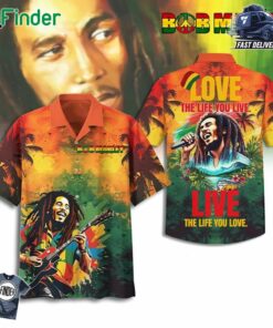 Bob Marley Love The Life You Live Live The Life You Love Hawaiian Shirt