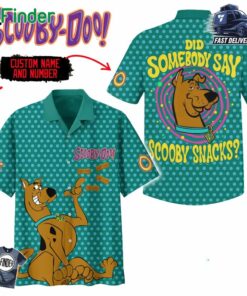 Scooby Doo Did Somebody Say Scooby Snacks Hawaiian Shirt Custom Name And Number