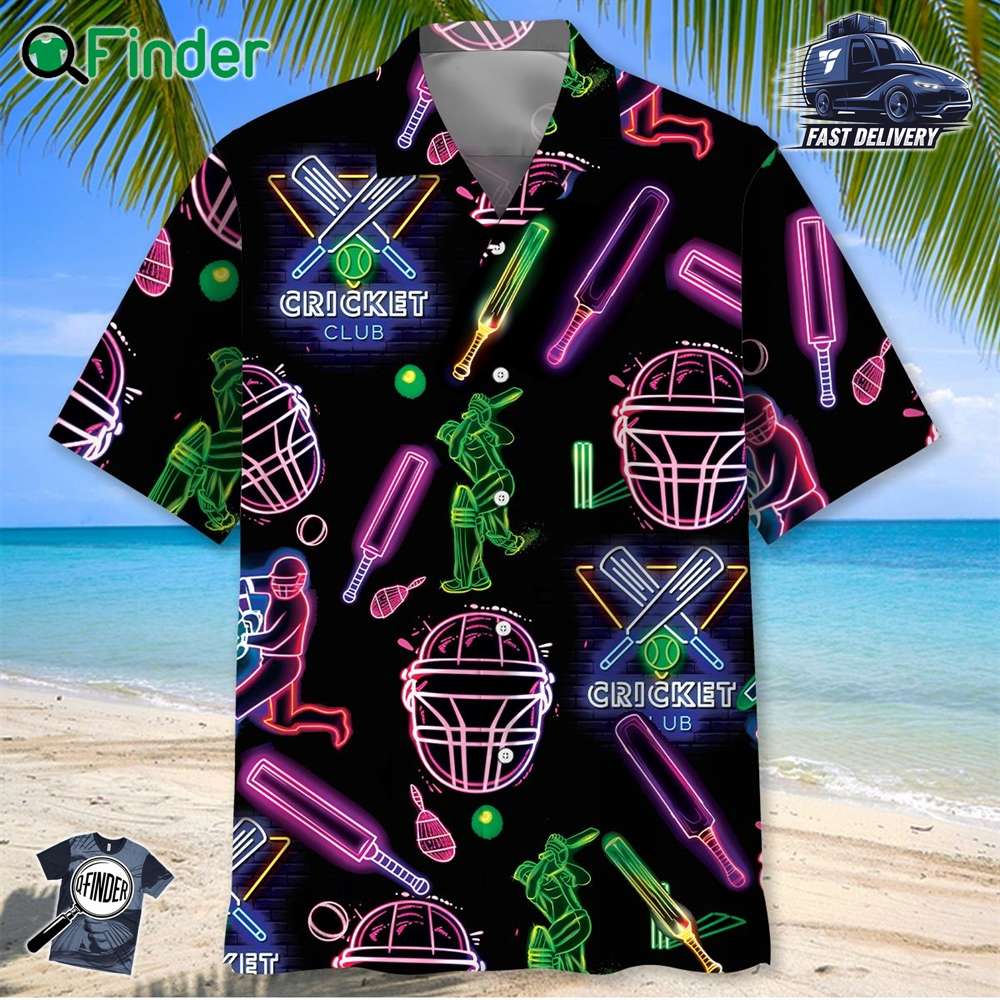Cricket Neon Hawaiian Shirt Cricket Neon Hawaiian Shirt
