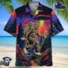 Bigfoot Hiking Night Hawaiian Shirt