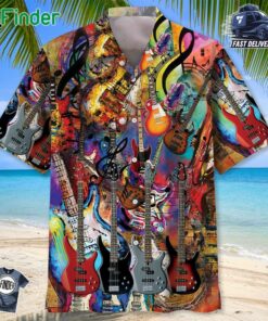 Bass Guitar Art Hawaiian Shirt Men