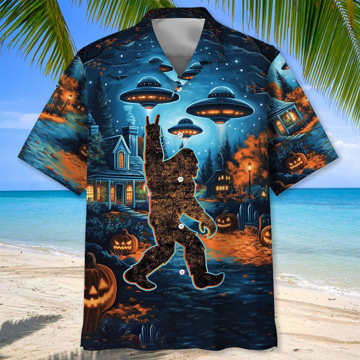 Bigfoot Chill The Halloween Night Hawaiian Shirt Bigfoot Chill The Halloween Night Hawaiian Shirt