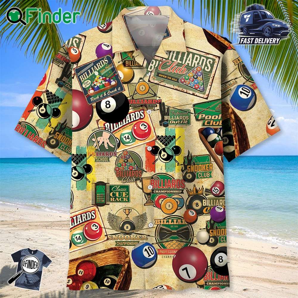 Billiard Vintage Hawaiian Shirt Men Billiard Vintage Hawaiian Shirt Men