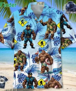 Bigfoot Crossing Hawaiian Shirt