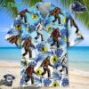 Bigfoot Crossing Road Hawaiian Shirt