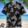 Black Dirt Bike Racing Hawaiian Shirt Men