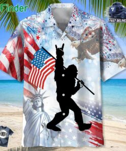 Bigfoot Usa Hawaiian Shirt