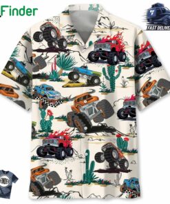 Desert Funny Monster Truck Hawaiian Shirt