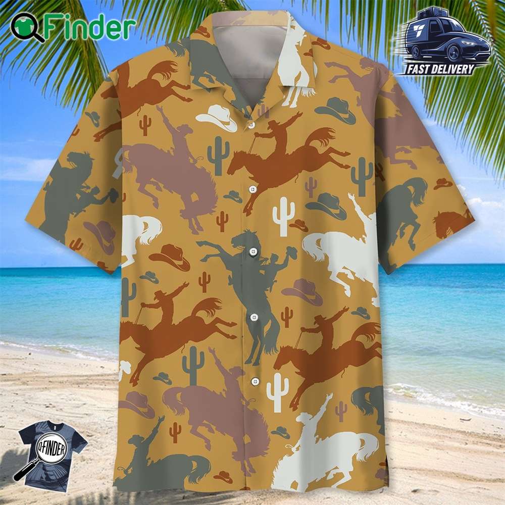 Colorful Cowboy Hawaiian Shirt Colorful Cowboy Hawaiian Shirt
