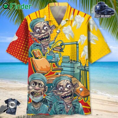 Mad Dentist Graphic Art Hawaiian Shirt