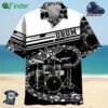 Drum Black And White Hawaiian Shirt