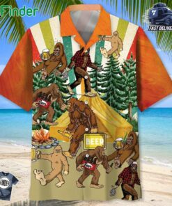 Let's Go Camping Bigfoot Beer Hawaiian Shirt