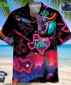 Don't Mess With Texas Neon Style Hawaiian Shirt