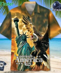 God Bless America Hawaiian Shirt Men