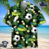 Football Tropical Green Hawaiian Shirt