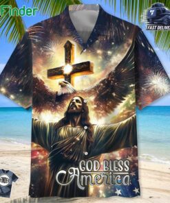 Faith God Bless America Hawaiian Shirt