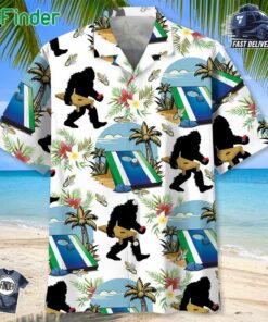Funny Cornhole Bigfoot Hawaiian Shirt