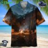 Sasquatch Drinking Campfire Like A Regular Campfire But Way More Drunk Unisex Hawaiian Shirt