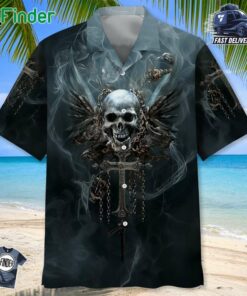 Gothic Skull Art Hawaiian Shirt