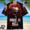 Made In Hell Monster Skull Hawaiian Shirt